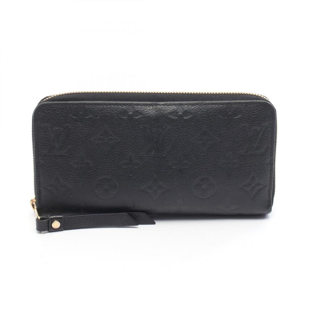 Louis Vuitton Zippy Wallet Round Long Leather Monogram Empreinte Black